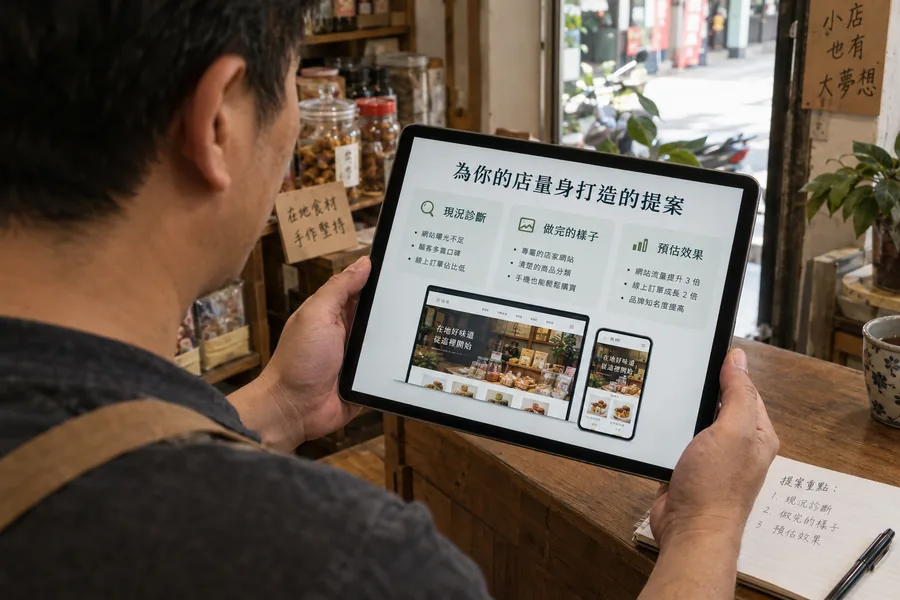 專屬提案網頁免費示範畫面