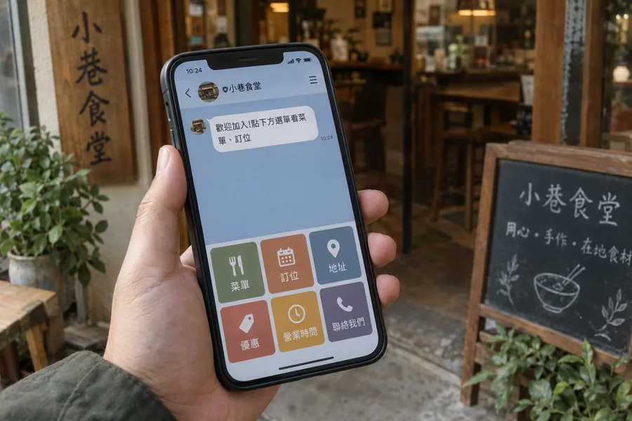 官方 LINE 設置免費示範畫面