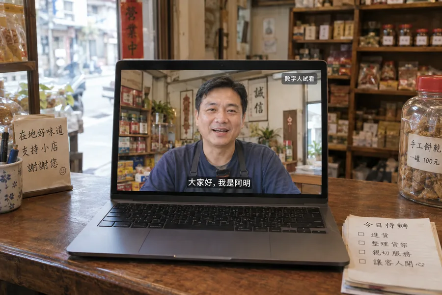 你的數字人免費示範畫面